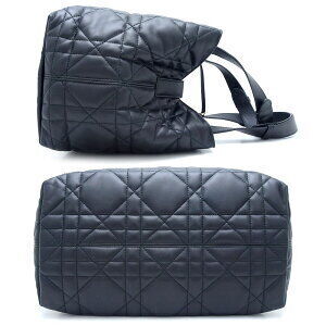 Dior Black Cannage Handbag Christian Calfskin Toujours